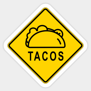 Cinco De Mayo Tacos MUTCD Warning Sign Sticker